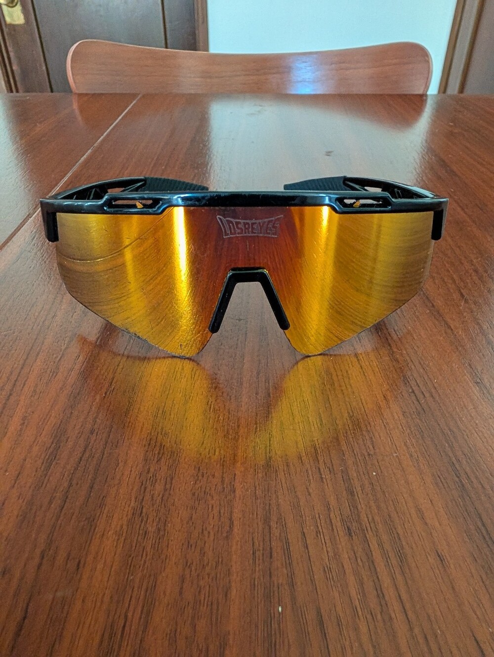 Los Reyes Prime Polarized Orange Wrap Sunglasses Pre Owned